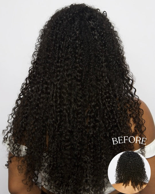 Raw Deep Curly Invisible Seamless Clip-ins